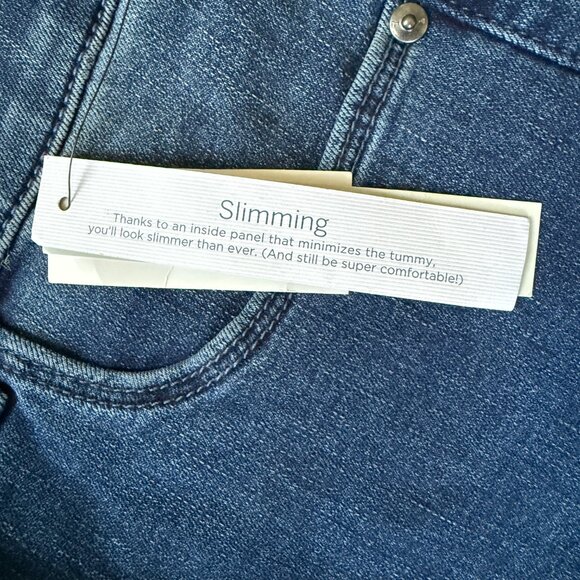 Talbots flawless high rise skinny leg crop medium wash jegging jeans size 4 - Picture 9 of 10